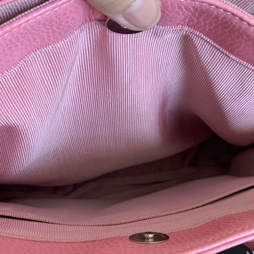 Vintage JASPER CONRAN Pink Leather Satchel with dust bag. - Picture 7 of 16